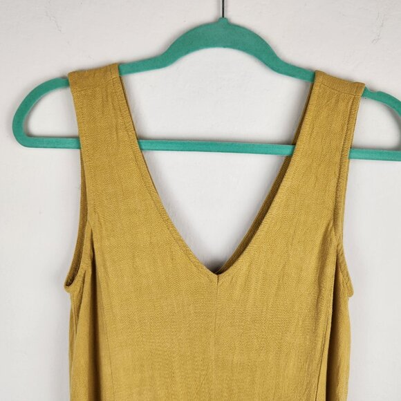 Eve Gravel Linen Blend Owl Moon Sleeveless Jumpsuit in Saffron sz XS - Picture 6 of 12